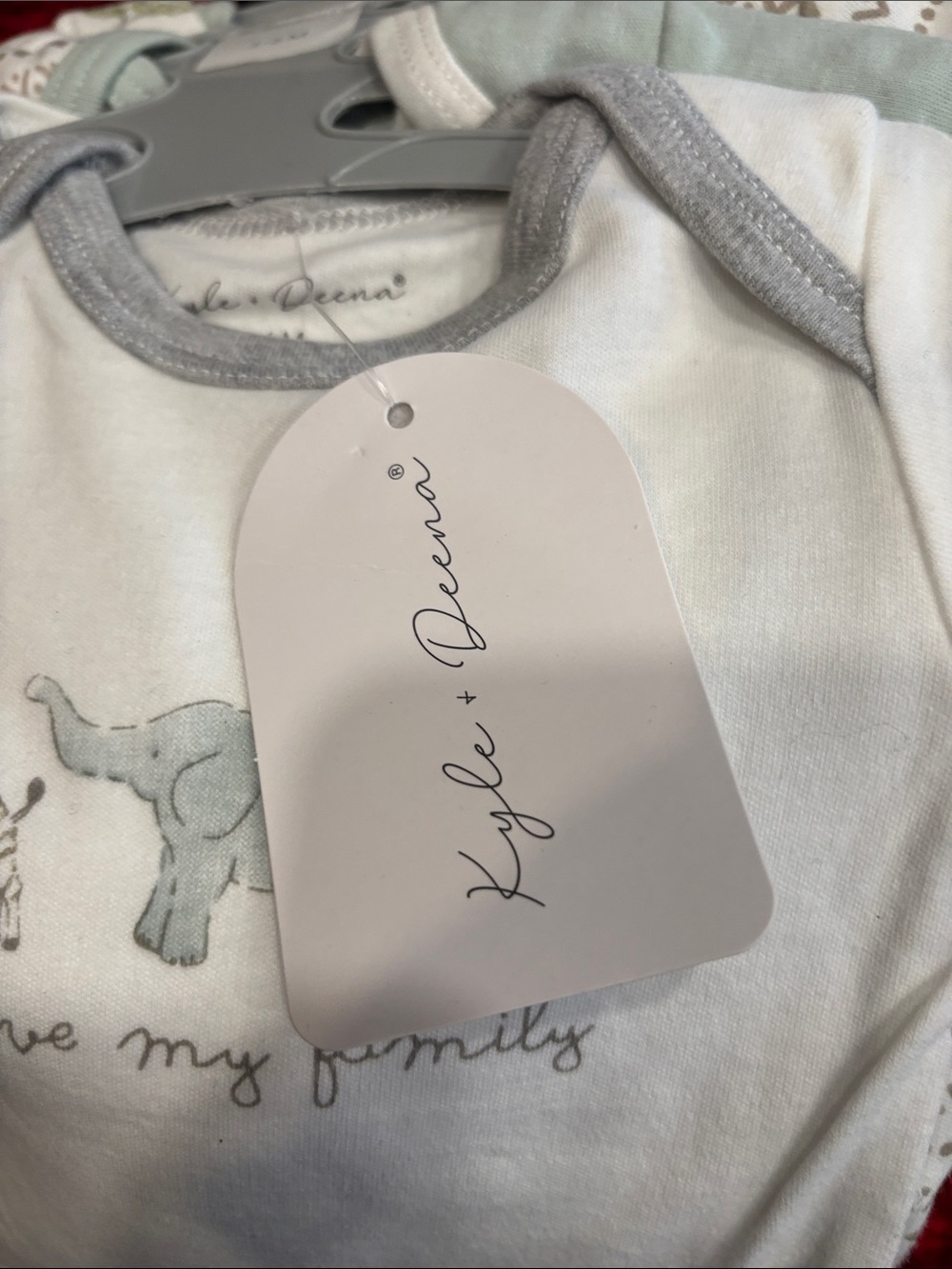 Baby 'I Love My Family' Short-Sleeve One-Piece Bodysuit - White & Gray - Picture 11 of 11